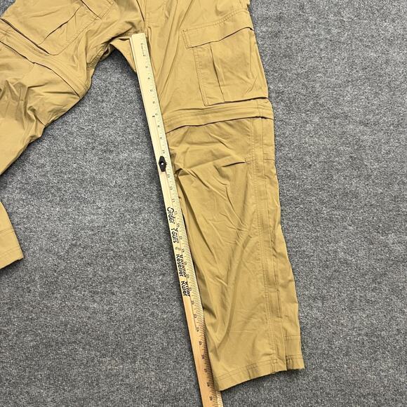 REI Co-op Convertible Pants Men's 30 X 30 Brown Logo Cargo Pockets Straight Leg - Picture 13 of 16